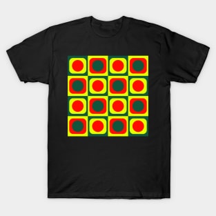 retro colorful geometrical mid century pattern T-Shirt